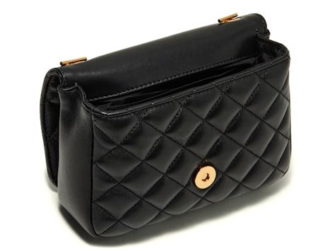 versace black logo messenger bag outfit|versace quilted leather crossbody bag.